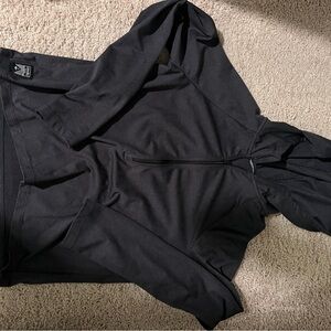 oiselle Black Hoodie quarterzip medium